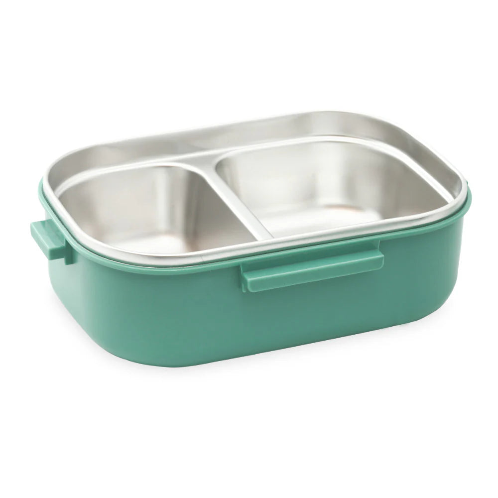Homeatic Duo Bento Stainless Steel Green 850 ml Lunch Box with Cutlery at Zubaidas Best Baby and Pakistan