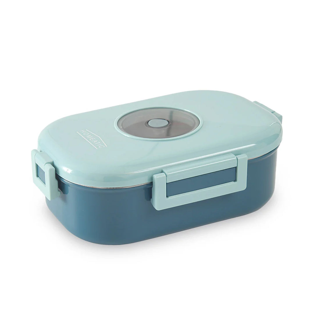 Homeatic Duo Layer Bento Stainless Steel Blue 980 ML Lunch Box at Zubaidas