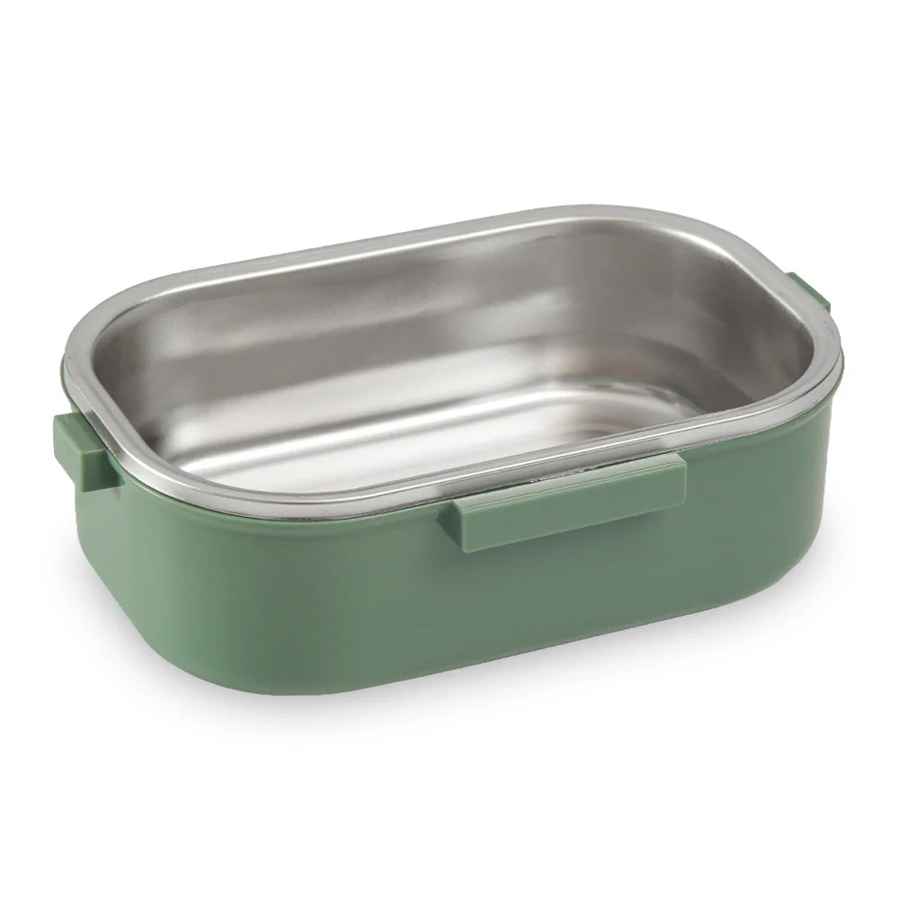 Homeatic Duo Layer Bento Stainless Steel Green 980 ML Lunch Box at Zubaidas Official Pakistan