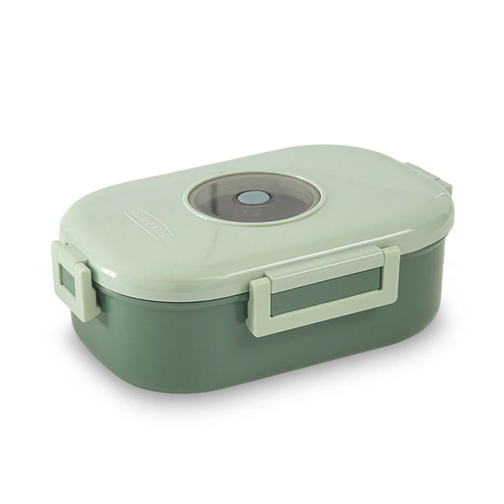 Homeatic Duo Layer Bento Stainless Steel Green 980 ML Lunch Box at Zubaidas