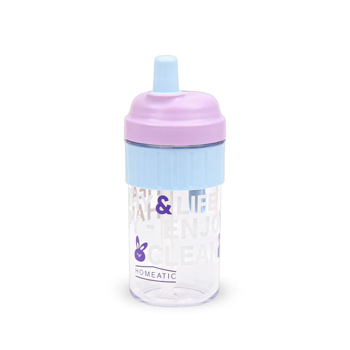 Homeatic Happy Bunny Blue Water Bottle with Straw 850ML at Zubaidas