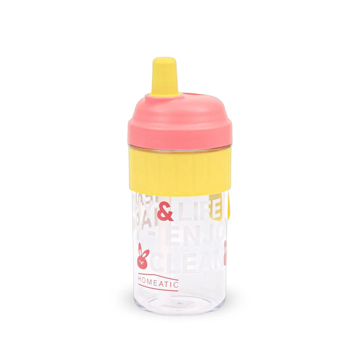 Homeatic Happy Bunny Yellow Water Bottle with Straw 850ML at Zubaidas