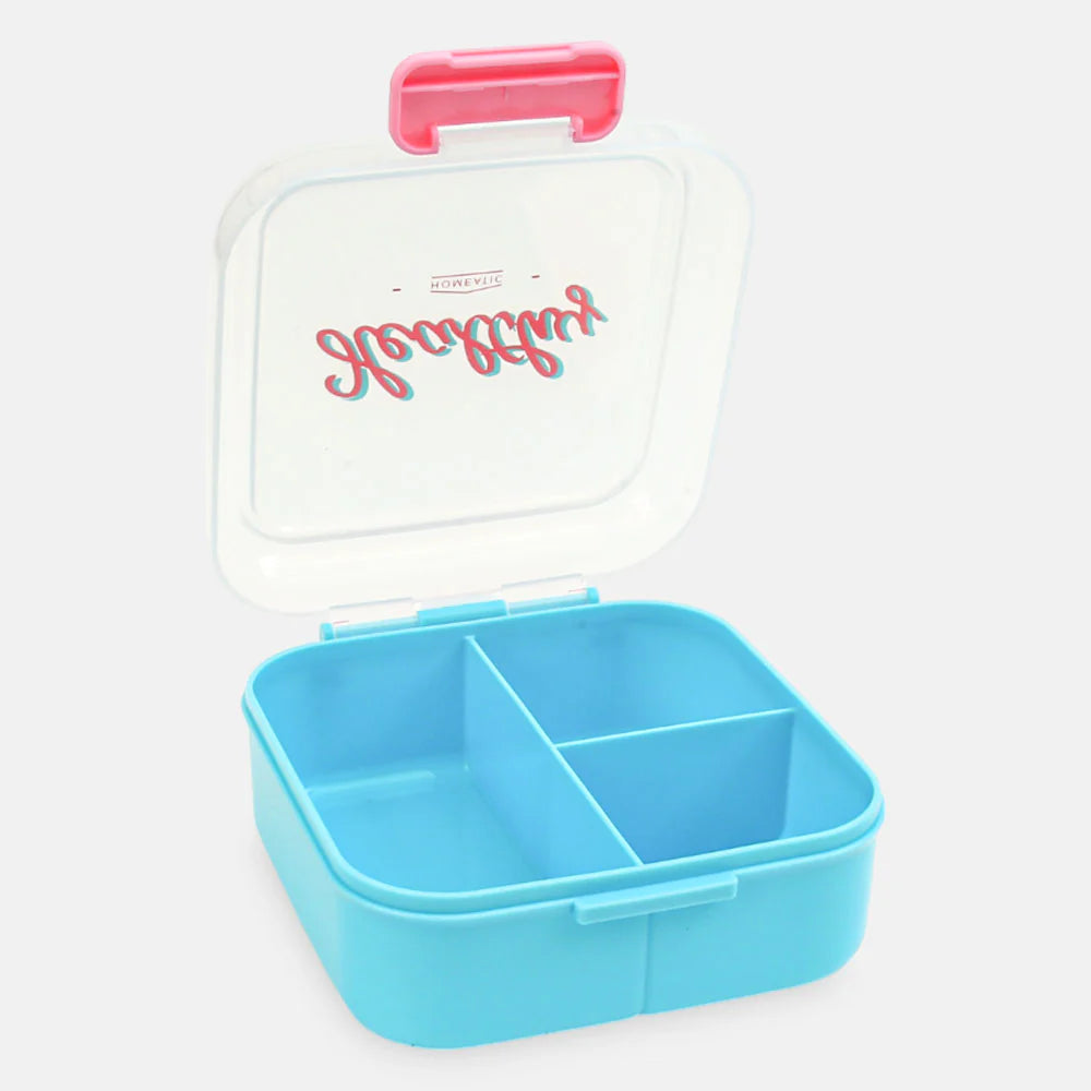 Homeatic Healthy Bento Plastic Blue 1.5 Ltr Lunch Box with Cutlery at Zubaidas Best Online Baby and Kids Store in Pakistan