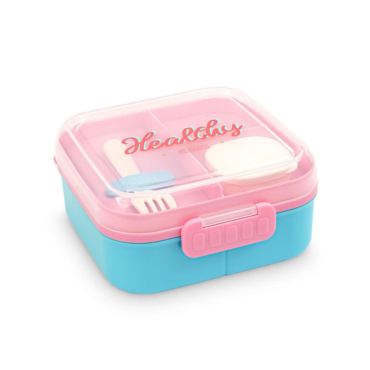 Homeatic Healthy Bento Plastic Blue 1.5 Ltr Lunch Box with Cutlery at Zubaidas