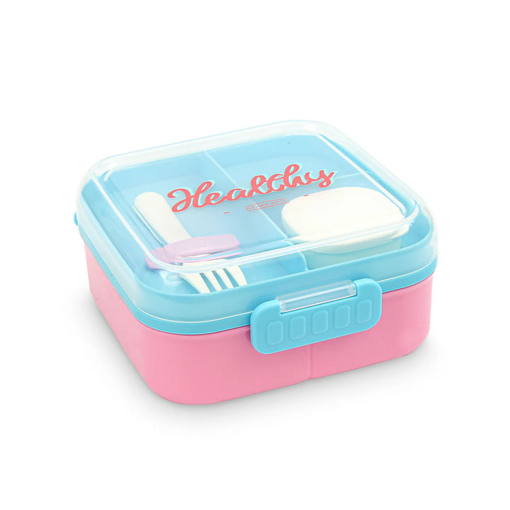 Homeatic Healthy Bento Plastic Pink 1.5 Ltr Lunch Box with Cutlery at Zubaidas
