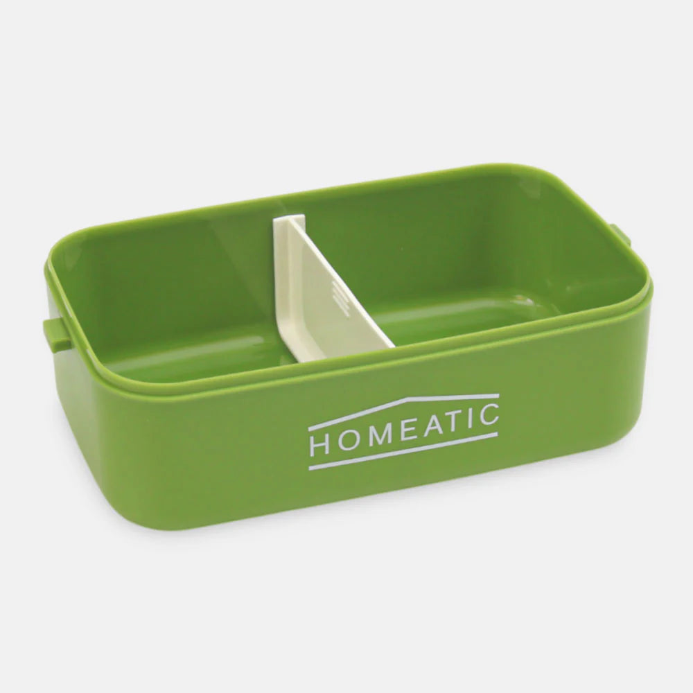 Homeatic Kawai Friends Green Plastic 1 Ltr Lunch Box with Cutlery at Zubaidas Best Online Baby and Kids Store in Pakistan