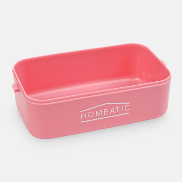 Homeatic Kawai Friends Pink Plastic 1 Ltr Lunch Box with Cutlery at Zubaidas Online Pakistan
