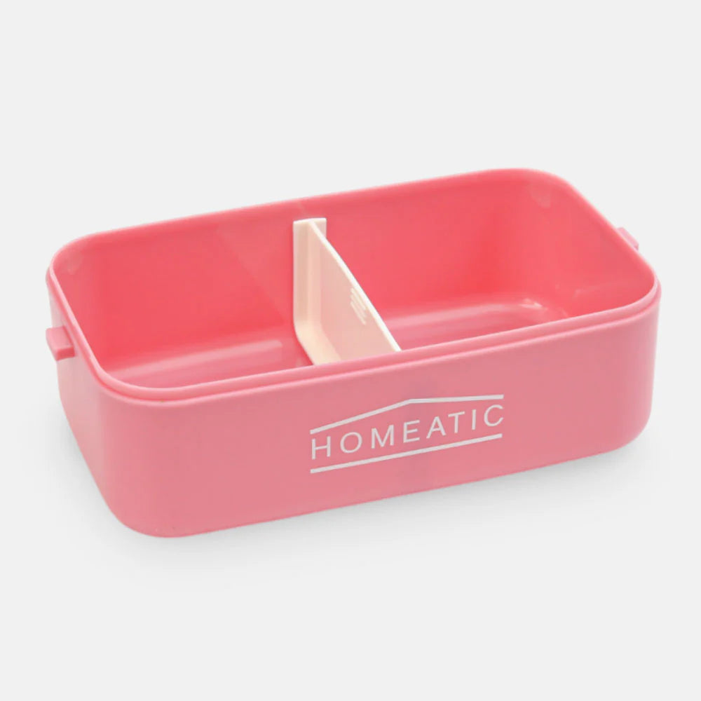 Homeatic Kawai Friends Pink Plastic 1 Ltr Lunch Box with Cutlery at Zubaidas Best Online Baby and Kids Store in Pakistan