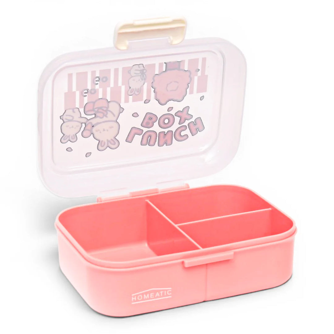 Homeatic Kids Bento Pink 1.15 Ltr Lunch Box with Cutlery at Zubaidas Online Pakistan