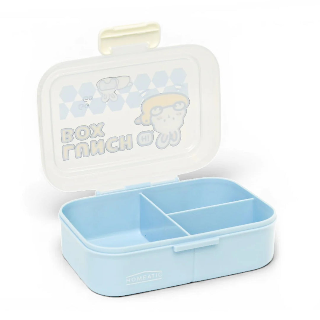Homeatic Kids Bento Yellow and Sky Blue 1.15 Ltr Lunch Box with Cutlery at Zubaidas Best Online Baby and Kids Store in Pakistan
