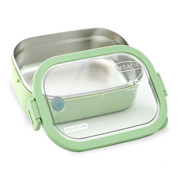 Homeatic Large Bento Stainless Steel Green 1300 ML Lunch Box at Zubaidas Official Pakistan
