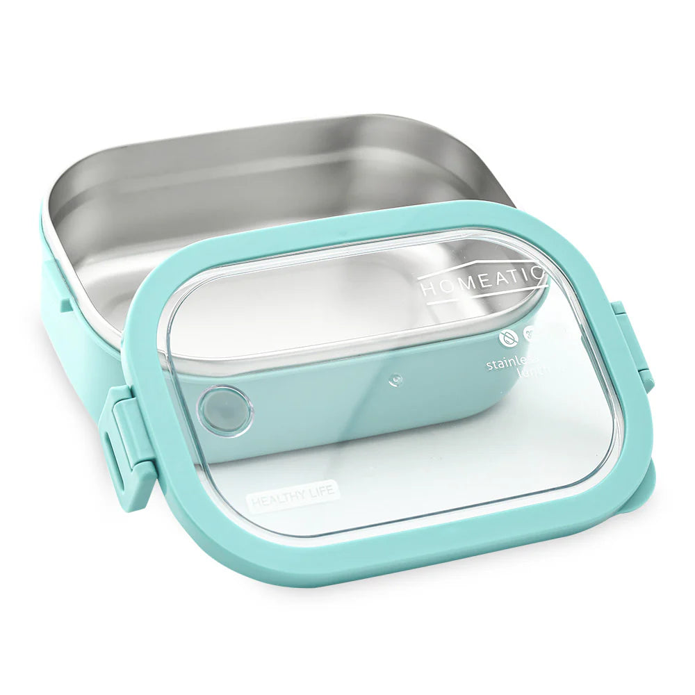 Homeatic Large Bento Stainless Steel Turquoise 1300 ML Lunch Box at Zubaidas Official Pakistan