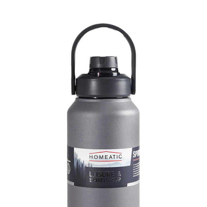Homeatic Leisure and Sports Vacuum Flask 1300ML Grey Steel Water Bottle at Zubaidas Online Pakistan