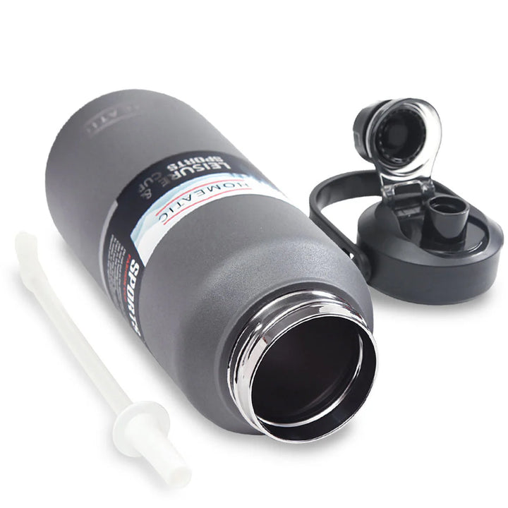 Homeatic Leisure and Sports Vacuum Flask 1300ML Grey Steel Water Bottle at Zubaidas Best Online Baby and Kids Store in Pakistan