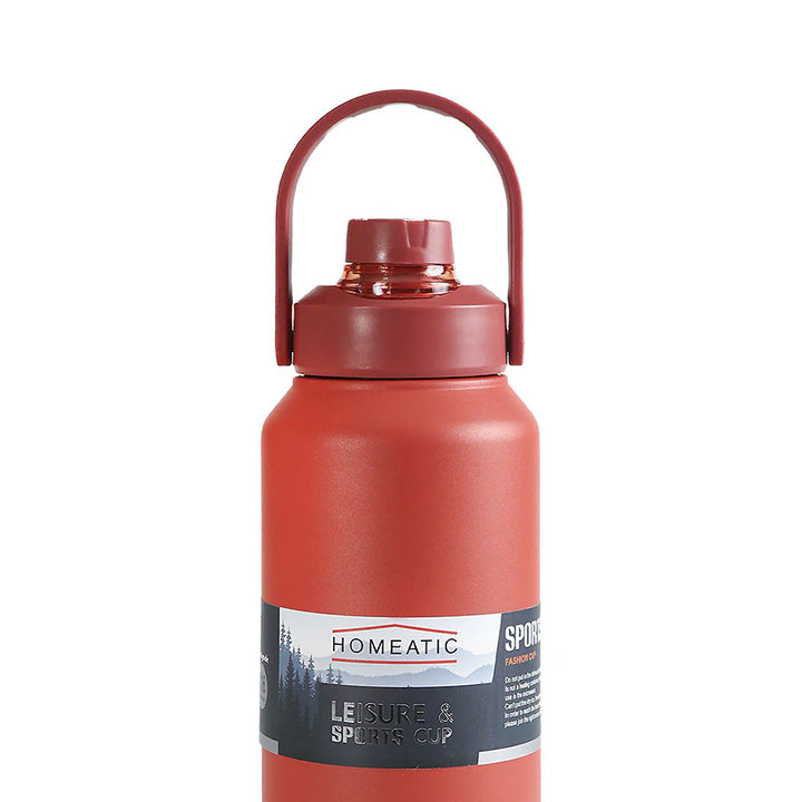 Homeatic Leisure and Sports Vacuum Flask 1300ML Red Steel Water Bottle at Zubaidas Online Pakistan
