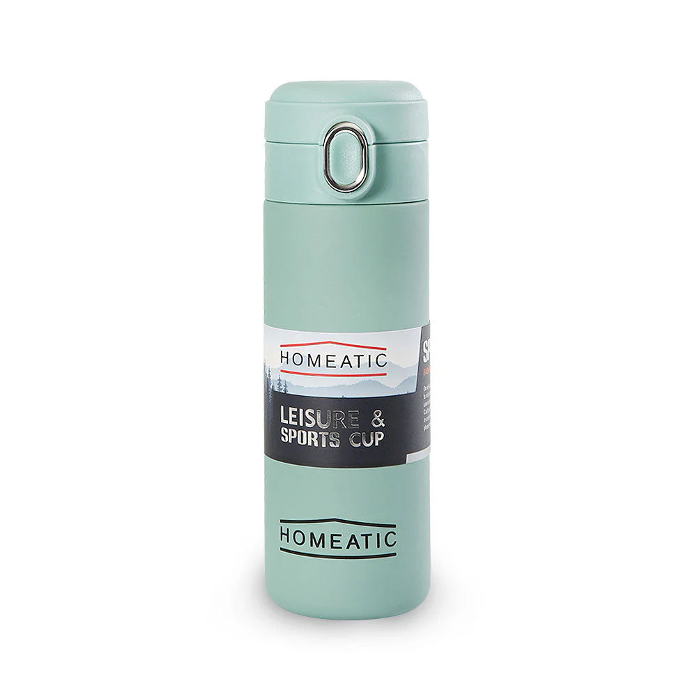 Homeatic Leisure and Sports Vacuum Flask 400ML Green Steel Water Bottle at Zubaidas
