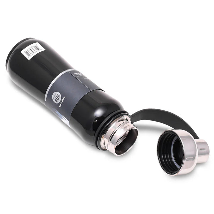 Homeatic Leisure and Sports Vacuum Flask 500ML Black Steel Water Bottle at Zubaidas Online Pakistan