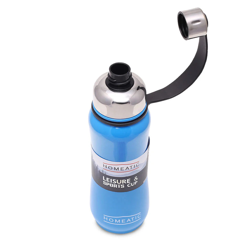 Homeatic Leisure and Sports Vacuum Flask 500ML Blue Steel Water Bottle at Zubaidas Official Pakistan
