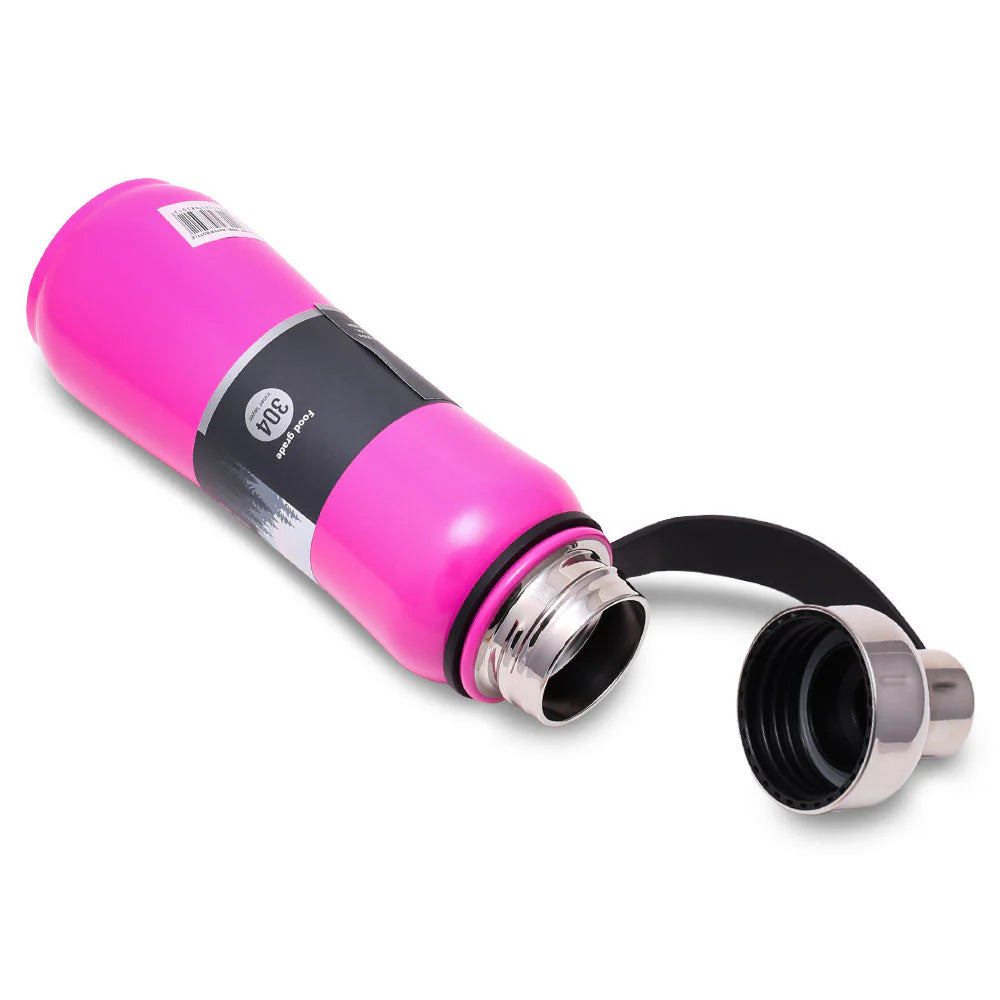 Homeatic Leisure and Sports Vacuum Flask 500ML Pink Steel Water Bottle at Zubaidas Online Pakistan