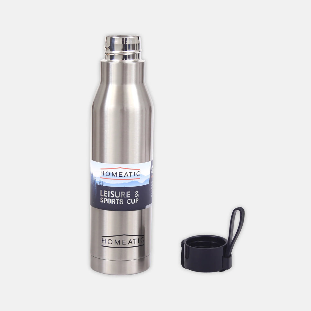 Homeatic Leisure and Sports Vacuum Flask 500ML Silver Steel Water Bottle at Zubaidas Official Pakistan
