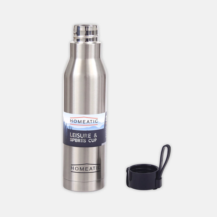Homeatic Leisure and Sports Vacuum Flask 500ML Silver Steel Water Bottle at Zubaidas Official Pakistan