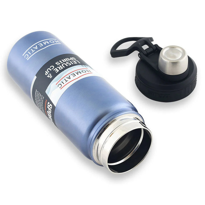 Homeatic Leisure and Sports Vacuum Flask 650ML Blue Steel Water Bottle at Zubaidas Online Pakistan