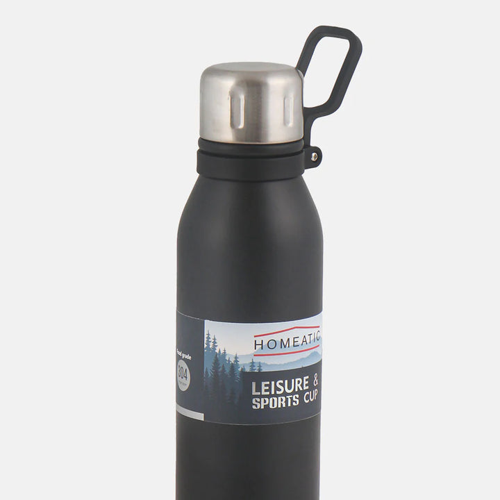 Homeatic Leisure and Sports Vacuum Flask 700ML Black Steel Water Bottle at Zubaidas Official Pakistan