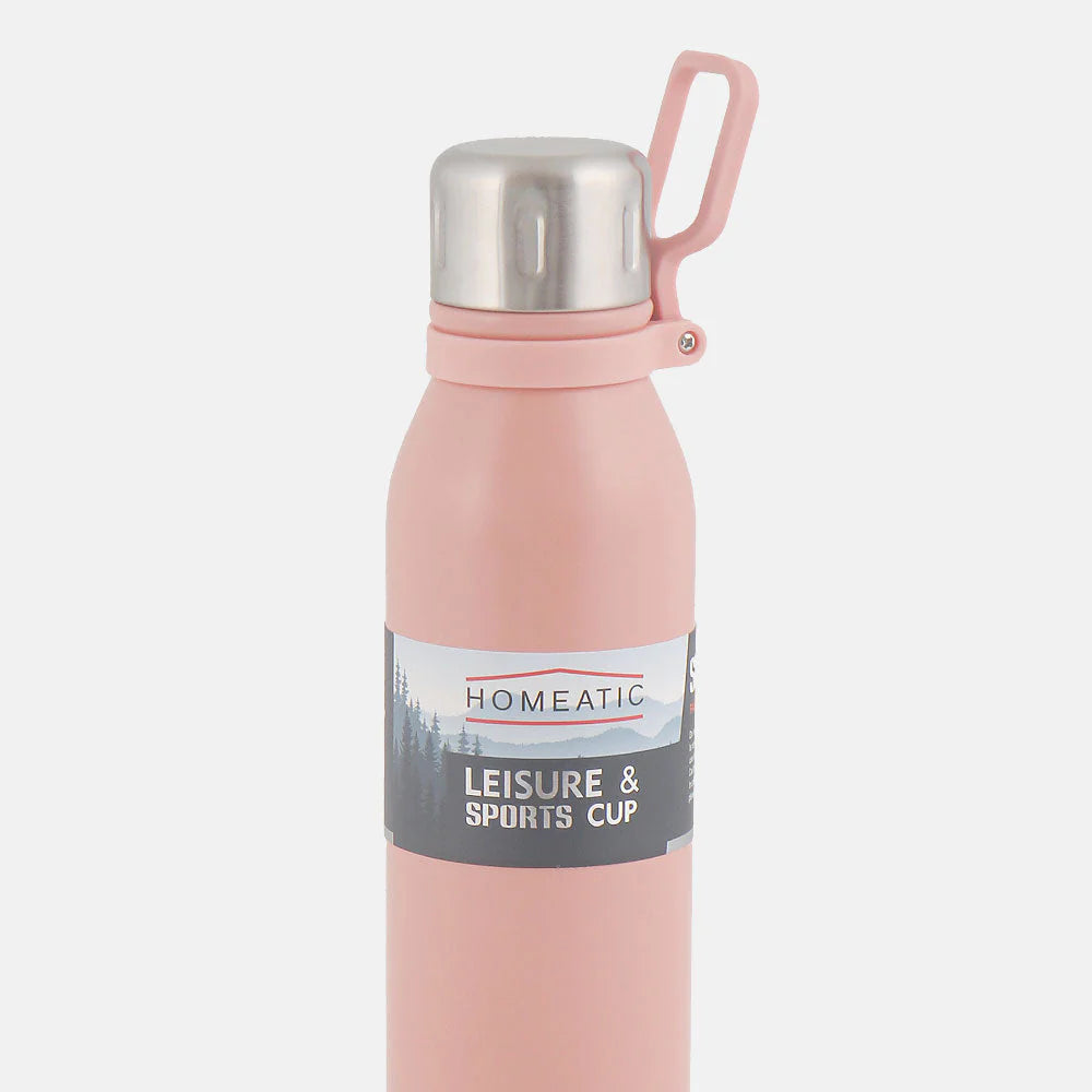 Homeatic Leisure and Sports Vacuum Flask 700ML Pink Steel Water Bottle at Zubaidas Official Pakistan