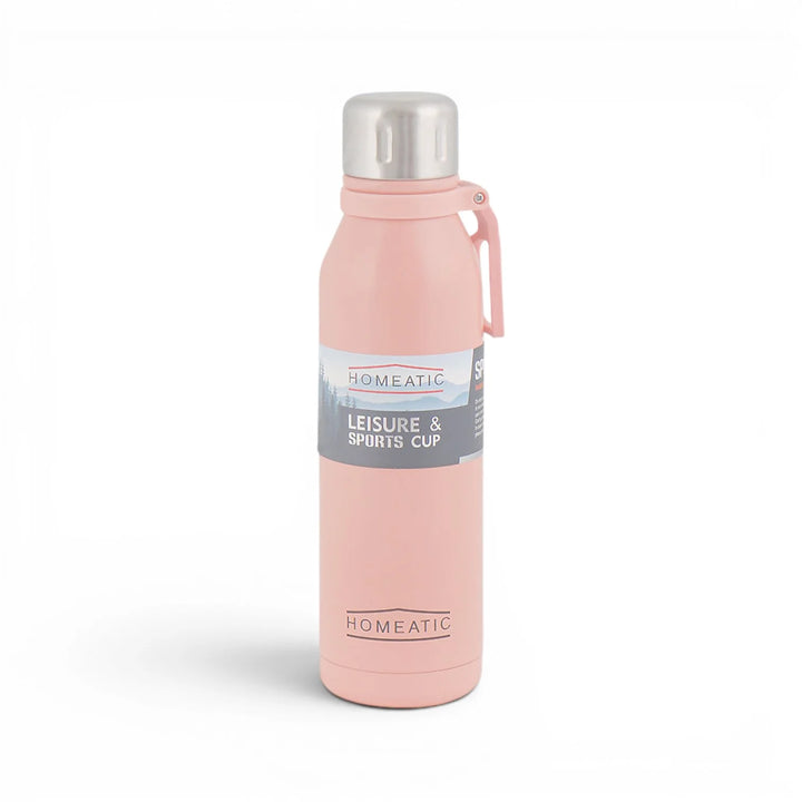 Homeatic Leisure and Sports Vacuum Flask 700ML Pink Steel Water Bottle at Zubaidas
