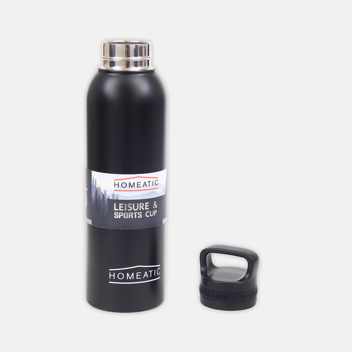 Homeatic Leisure and Sports Vacuum Flask 730ML Black Steel Water Bottle at Zubaidas Offcial Pakistan