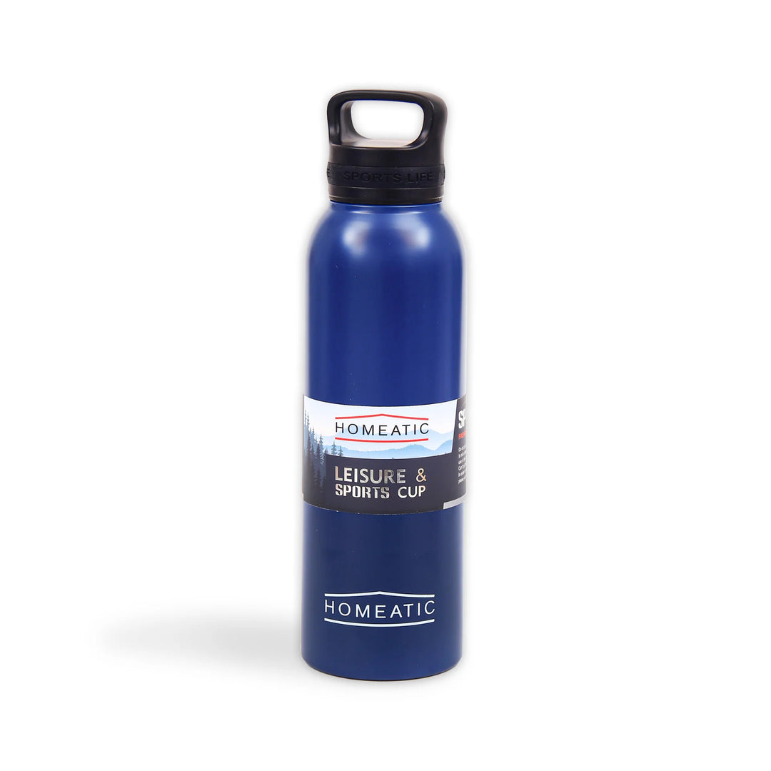Homeatic Leisure and Sports Vacuum Flask 730ML Blue Steel Water Bottle at Zubaidas