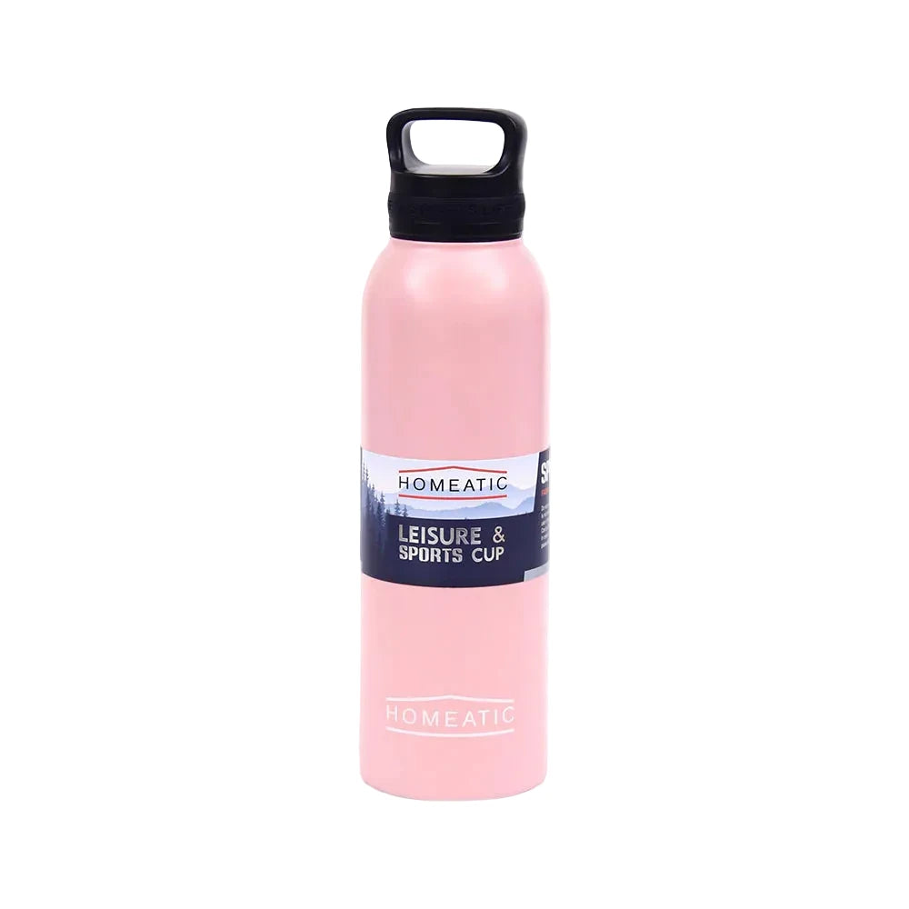Homeatic Leisure and Sports Vacuum Flask 730ML Pink Steel Water Bottle at Zubaidas