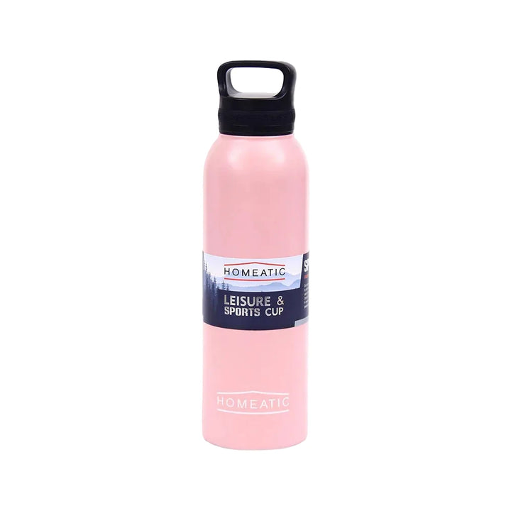 Homeatic Leisure and Sports Vacuum Flask 730ML Pink Steel Water Bottle at Zubaidas