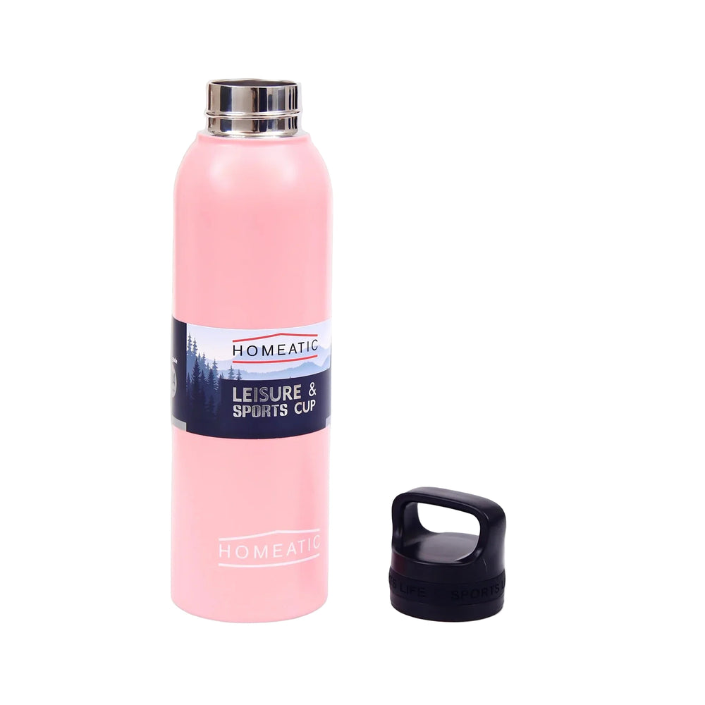 Homeatic Leisure and Sports Vacuum Flask 730ML Pink Steel Water Bottle at Zubaidas Official Pakistan