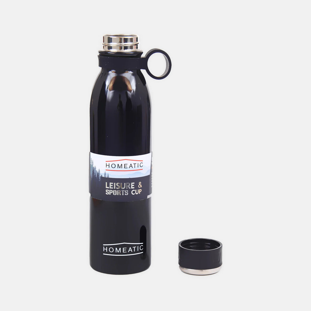 Homeatic Leisure and Sports Vacuum Flask 750ML Black Steel Water Bottle at Zubaidas Official Pakistan