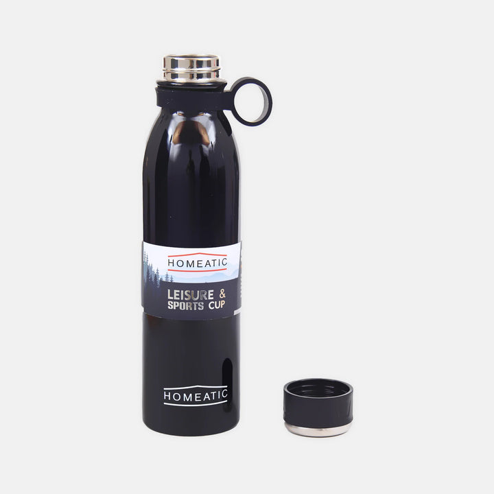 Homeatic Leisure and Sports Vacuum Flask 750ML Black Steel Water Bottle at Zubaidas Official Pakistan