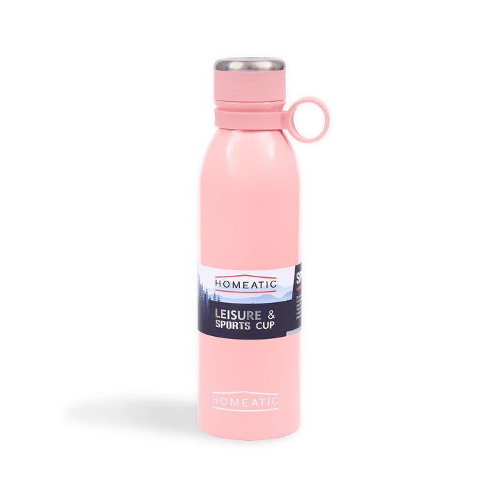 Homeatic Leisure and Sports Vacuum Flask 750ML Pink Steel Water Bottle at Zubaidas Official Pakistan