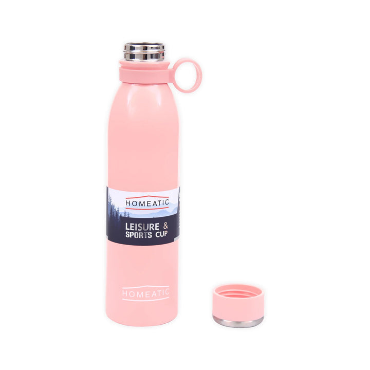 Homeatic Leisure and Sports Vacuum Flask 750ML Pink Steel Water Bottle at Zubaidas