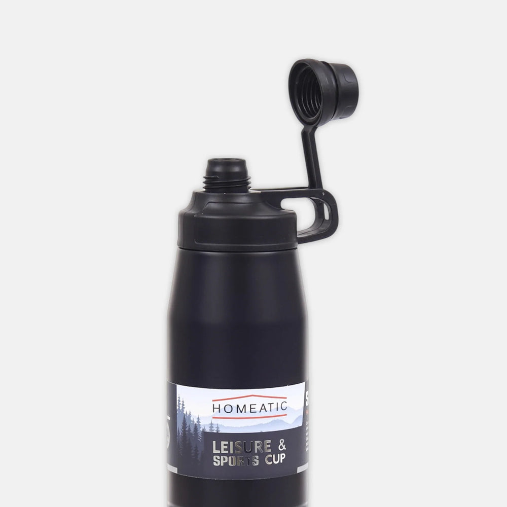 Homeatic Leisure and Sports Vacuum Flask 900ML Black Steel Water Bottle at Zubaidas Official Pakistan