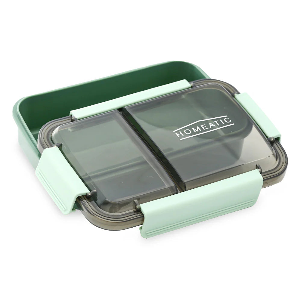 Homeatic Multi Compartment Stainless Steel Green 750 ml Lunch Box at Zubaidas Online Pakistan