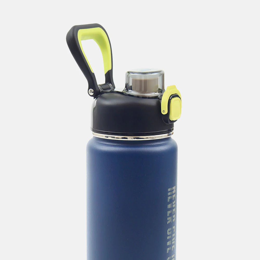 Homeatic Never Give Up Vacuum Flask 750ML Blue Steel Water Bottle at Zubaidas Official Pakistan