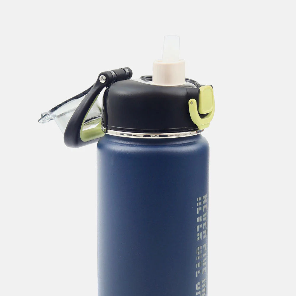 Homeatic Never Give Up Vacuum Flask 750ML Blue Steel Water Bottle at Zubaidas Online Pakistan