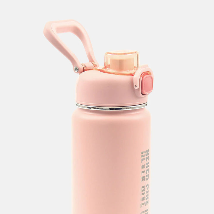 Homeatic Never Give Up Vacuum Flask 750ML Pink Steel Water Bottle at Zubaidas Online Pakistan