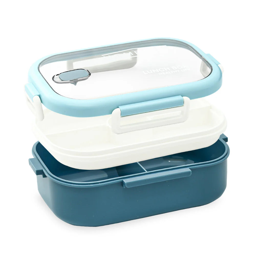 Homeatic Plastic Blue 1100 ML Lunch Box with Cutlery at Zubaidas Official Pakistan