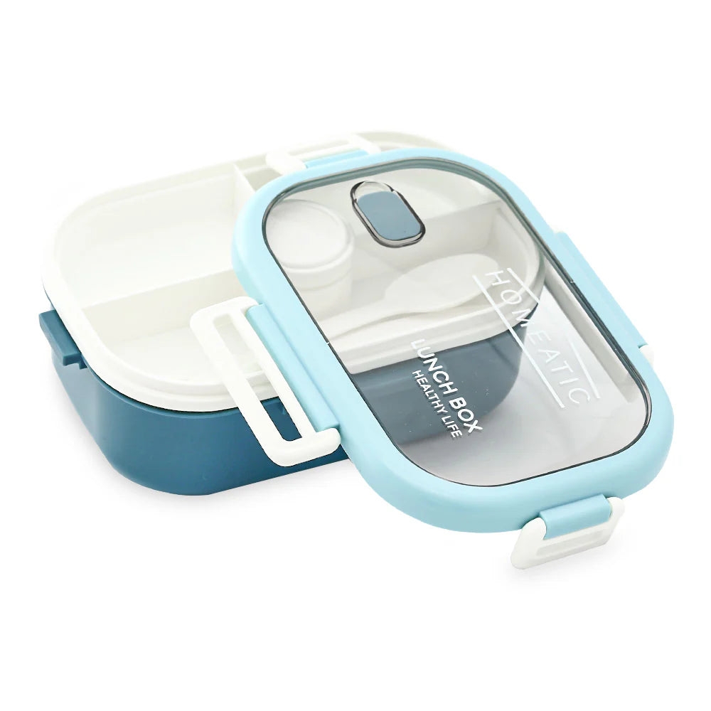 Homeatic Plastic Blue 1100 ML Lunch Box with Cutlery at Zubaidas Online Pakistan