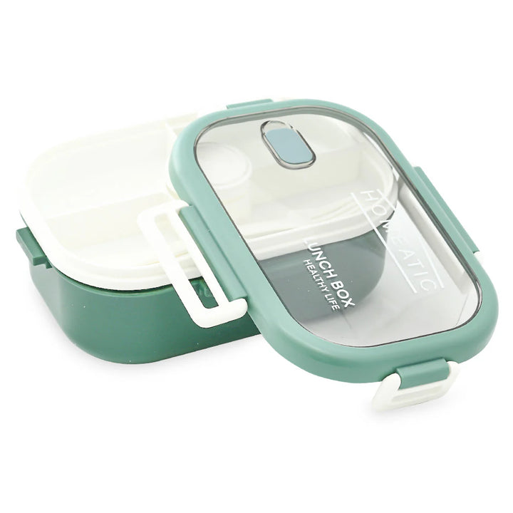 Homeatic Plastic Green 1100 ML Lunch Box with Cutlery at Zubaidas Online Pakistan