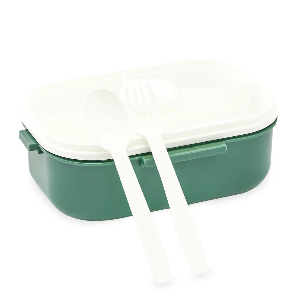 Homeatic Plastic Green 1100 ML Lunch Box with Cutlery at Zubaidas Best Online Baby and Kids Shop in Pakistan