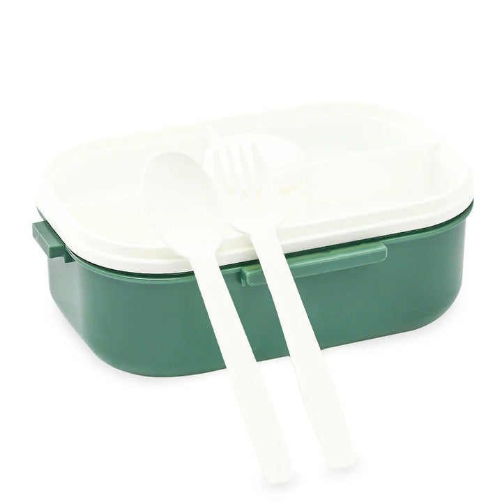 Homeatic Plastic Green 1100 ML Lunch Box with Cutlery at Zubaidas Best Online Baby and Kids Shop in Pakistan