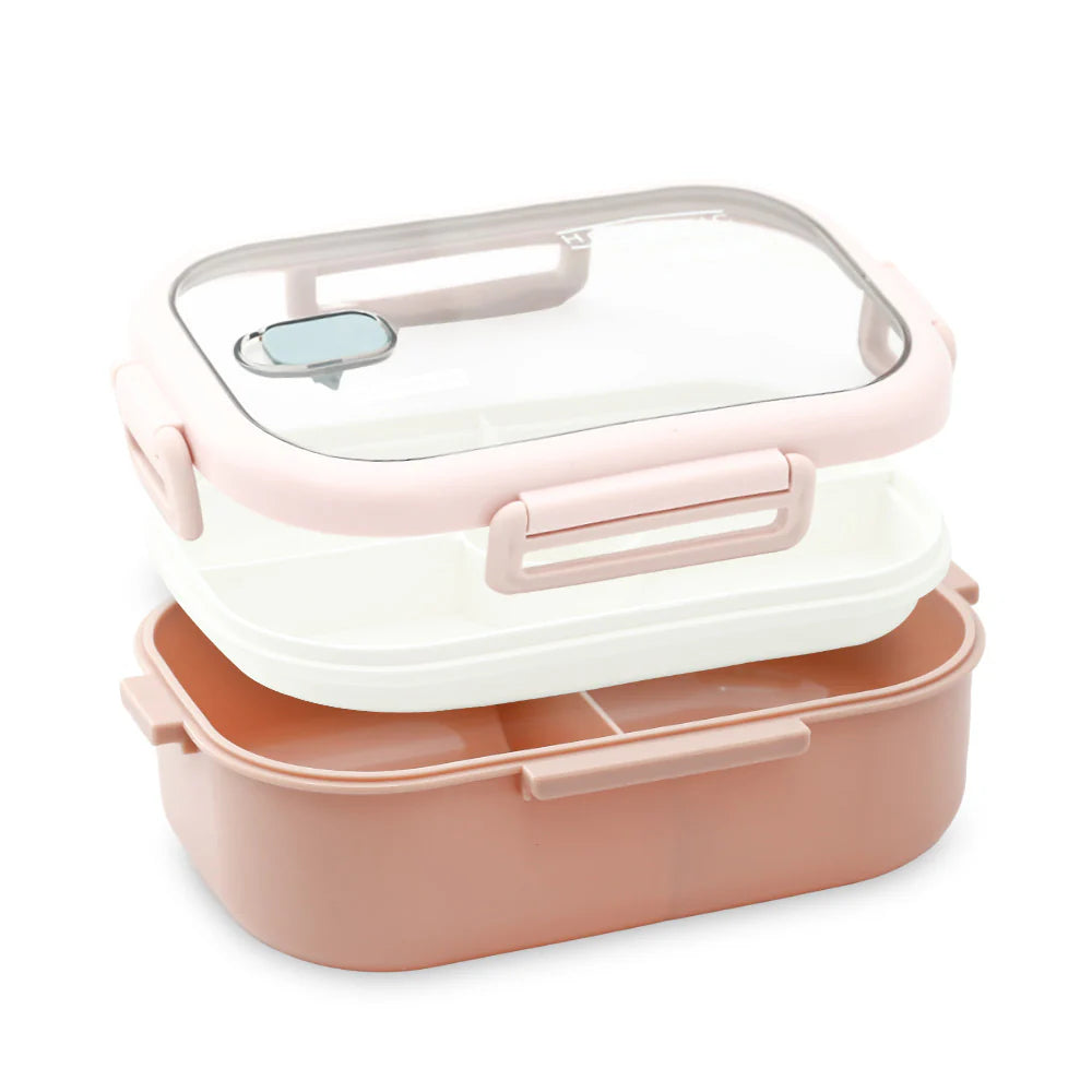 Homeatic Plastic Pink 1100 ML Lunch Box with Cutlery at Zubaidas Official Pakistan