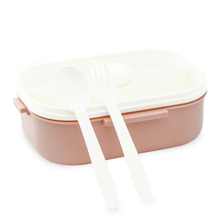 Homeatic Plastic Pink 1100 ML Lunch Box with Cutlery at Zubaidas Best Online Baby and Kids Shop in Pakistan